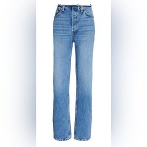 Re/Done Women's Straight Leg Jeans - Blue